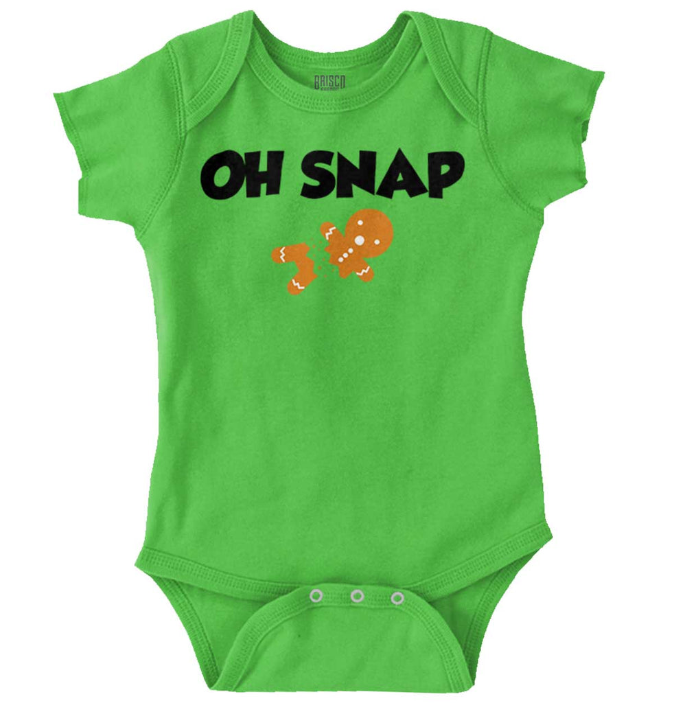 Oh Snap Gingerbread Romper Bodysuit-Direct To Garment Print-Brisco Baby