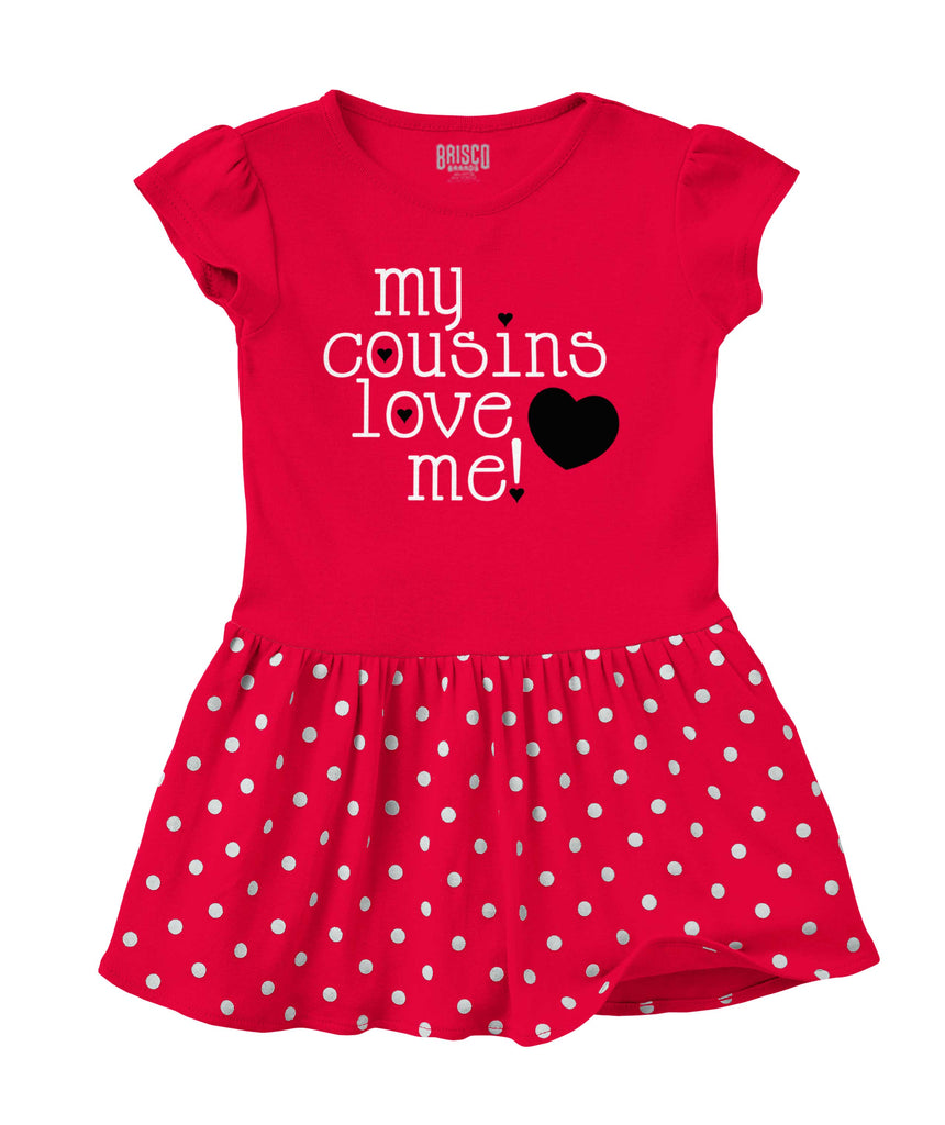 Cousins Love Me Baby Polka Dot Skirt Dress-Direct To Garment Print-Brisco Baby