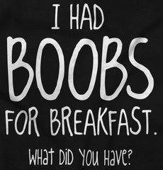 Boobs for Breakfast Infant Baby Bib-Direct To Garment Print-Brisco Baby