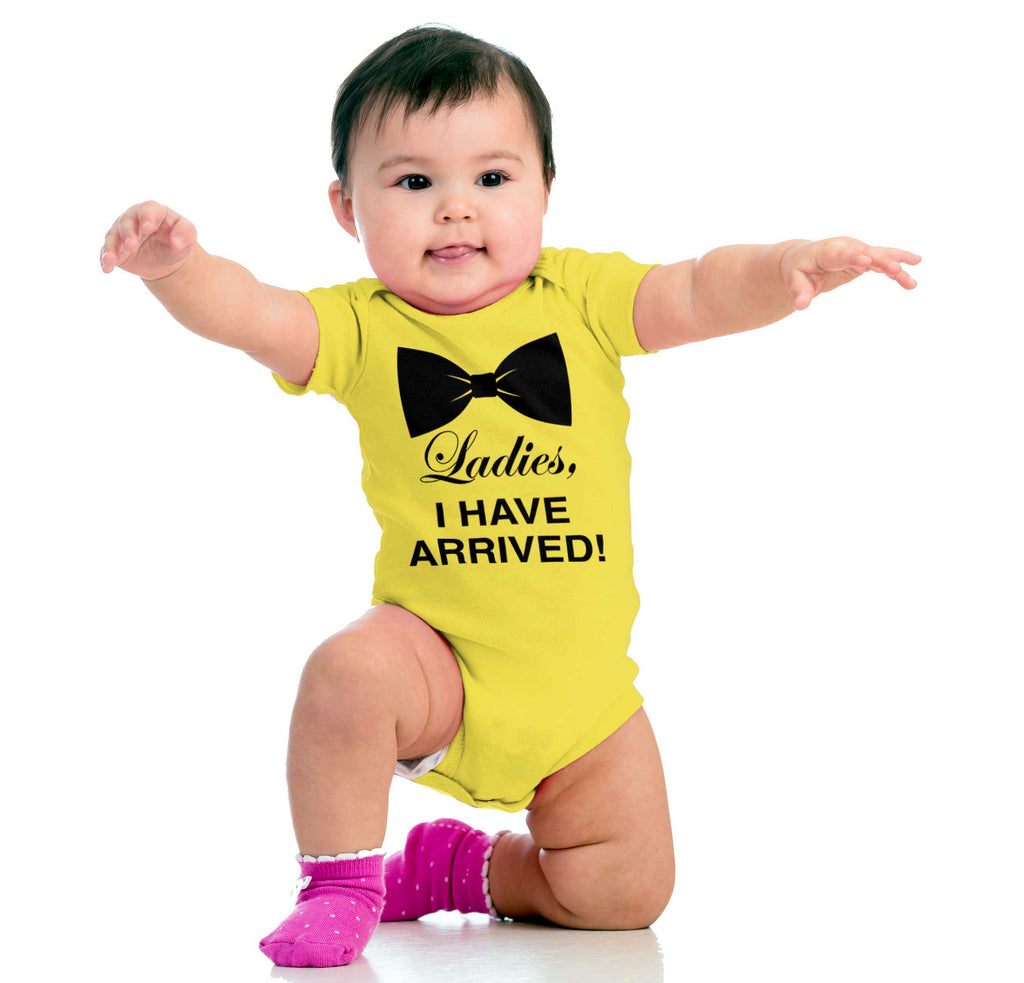 I Have Arrived Romper Bodysuit-Direct To Garment Print-Brisco Baby