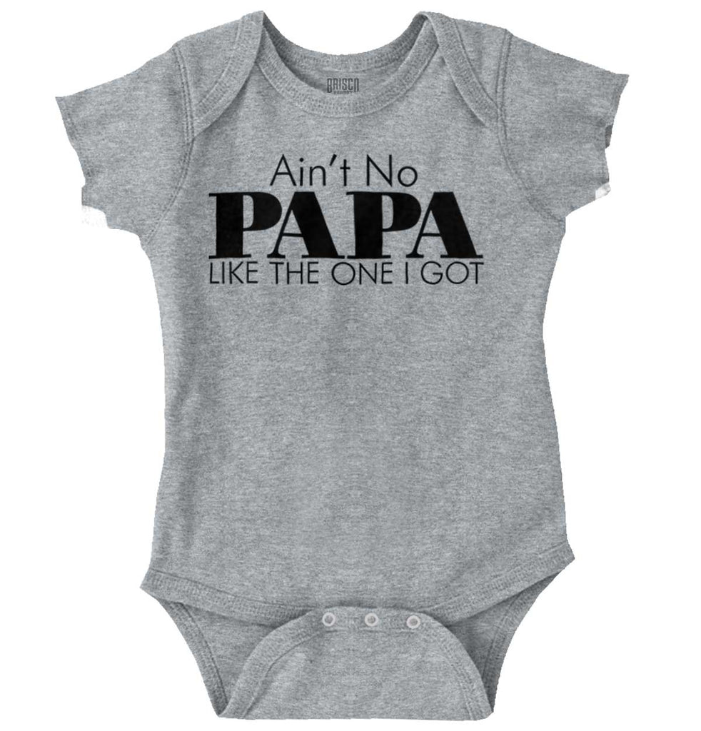 Ain't No Papa Like Mine Romper Bodysuit-Direct To Garment Print-Brisco Baby