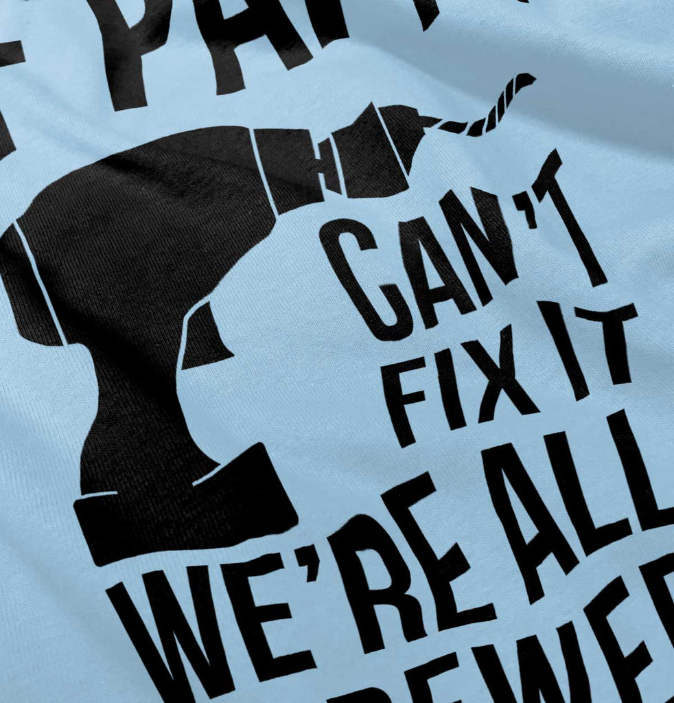 Papa Can't Fix We're Screwed Romper Bodysuit-Direct To Garment Print-Brisco Baby