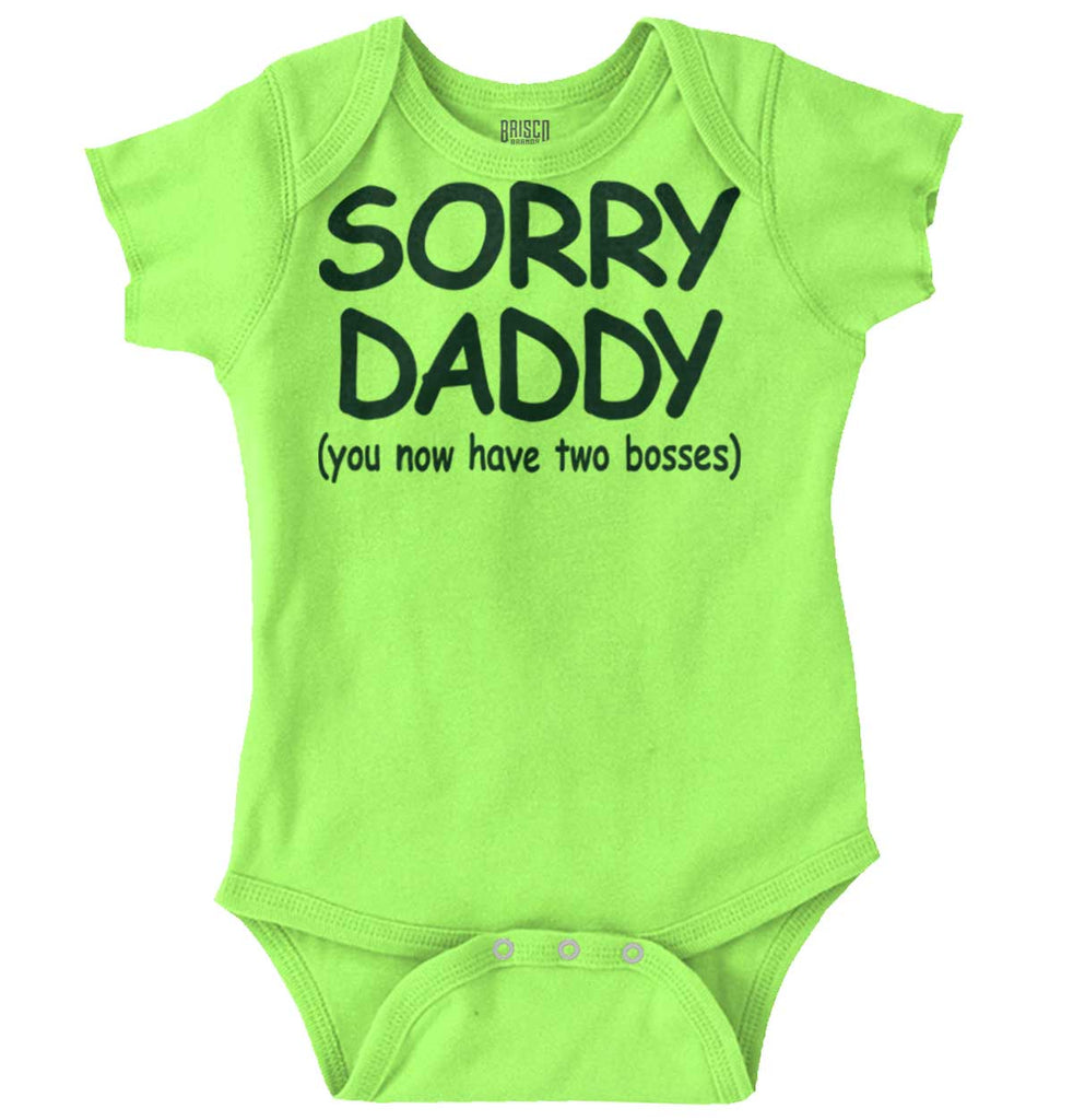 Sorry Daddy Romper Bodysuit-Direct To Garment Print-Brisco Baby