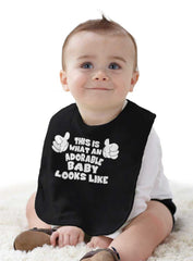 Adorable Looks Like Infant Baby Bib-Direct To Garment Print-Brisco Baby