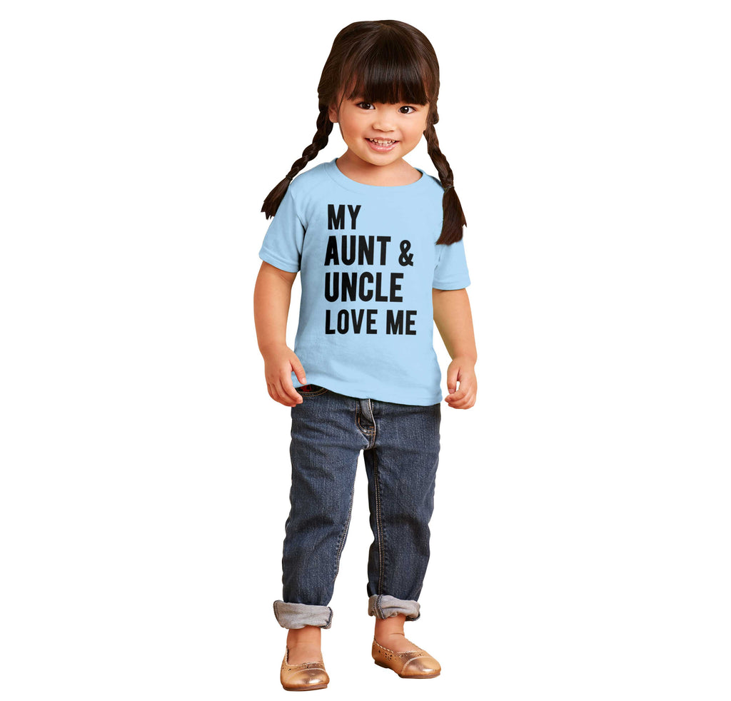 Aunt And Uncle Love Me Infant Toddler T Shirt-Direct To Garment Print-Brisco Baby