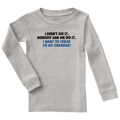 I Didn't Do It Solid Baby Pajama Top-Direct To Garment Print-Brisco Baby