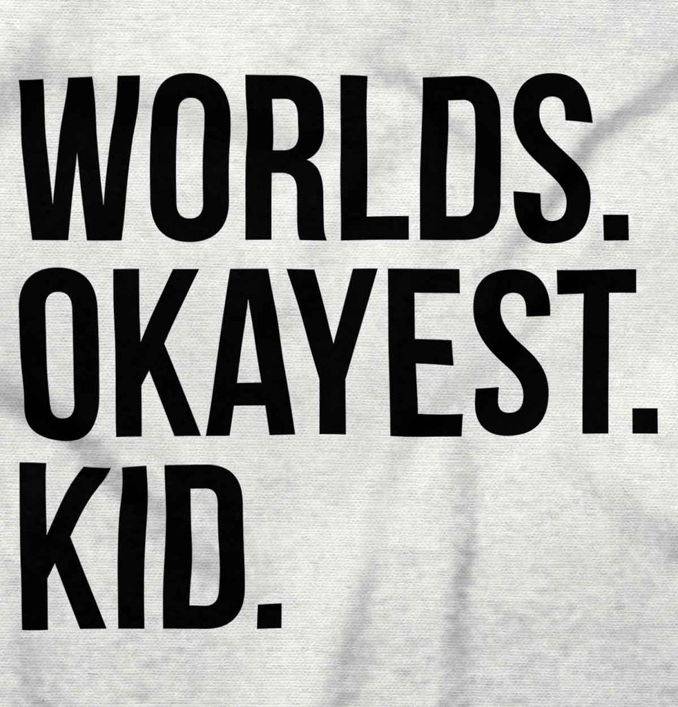Worlds Okayest Kid Romper Bodysuit-Direct To Garment Print-Brisco Baby