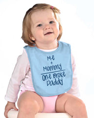 One Broke Daddy Infant Baby Bib-Direct To Garment Print-Brisco Baby