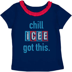 I Got This Toddler Ruffled Trim T-Shirt-Direct To Garment Print-Brisco Baby