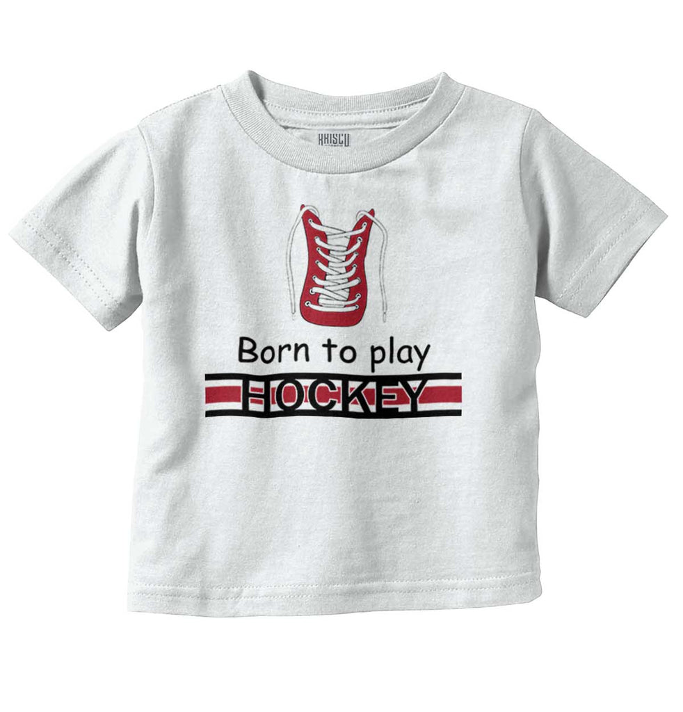 Play Hockey Infant Toddler T Shirt-Direct To Garment Print-Brisco Baby