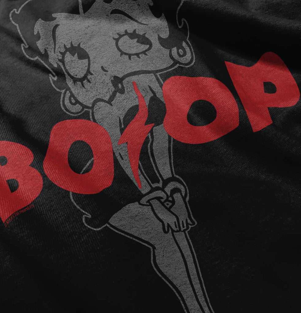 ACDC Boop Toddler Ruffled Trim T-Shirt-Direct To Garment Print-Brisco Baby