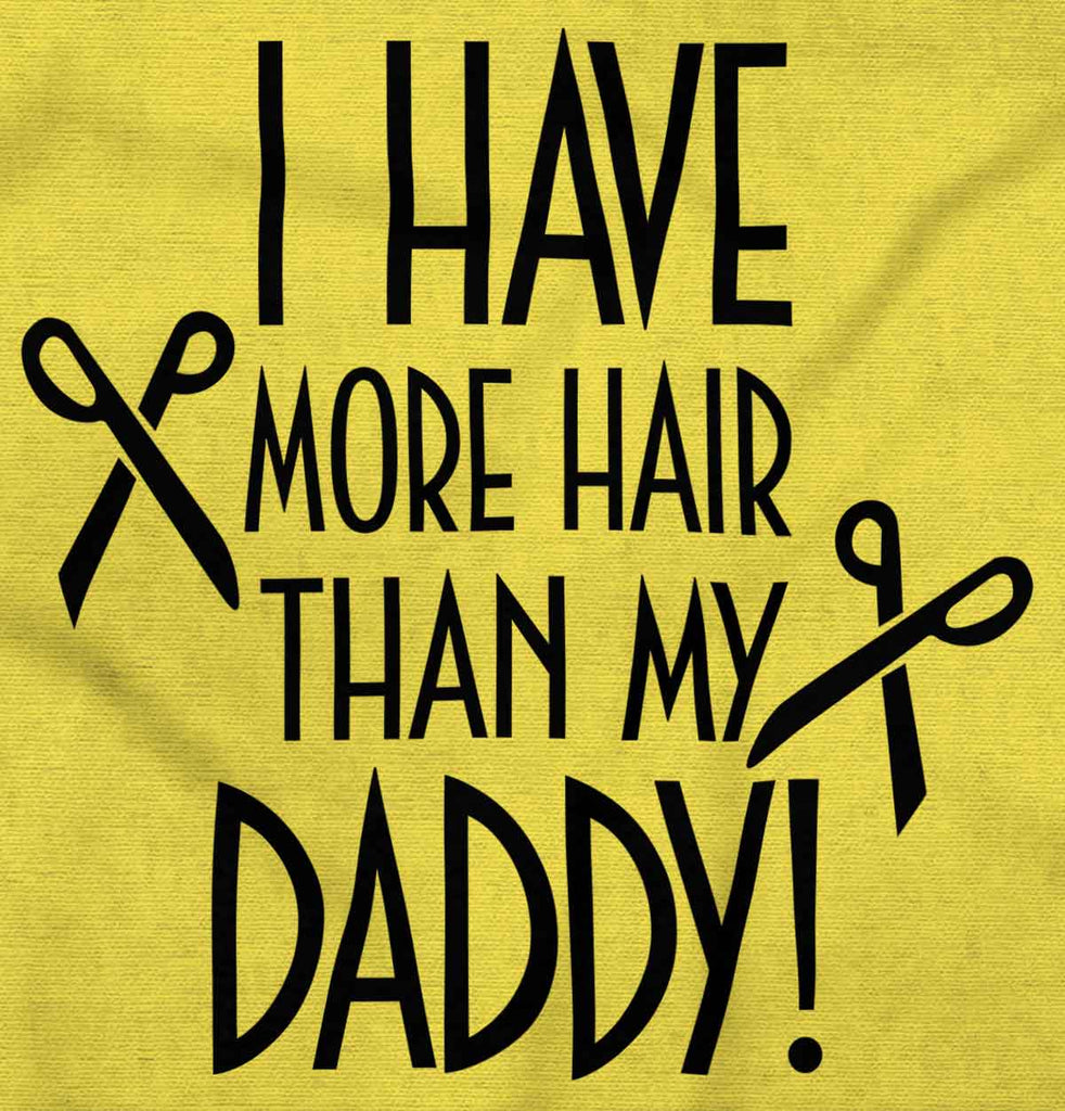 More Hair Than Daddy Romper Bodysuit-Direct To Garment Print-Brisco Baby