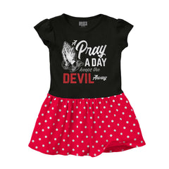 Pray A Day Baby Polka Dot Skirt Dress-Direct To Garment Print-Brisco Baby
