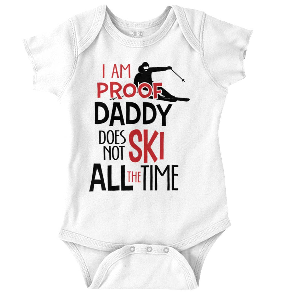 Ski Slopes Father Romper Bodysuit-Direct To Garment Print-Brisco Baby