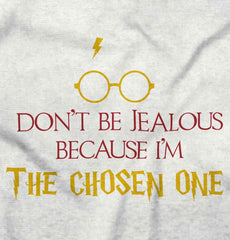 Jealous Of Chosen One Toddler Ruffle Bottom Tee-Direct To Garment Print-Brisco Baby