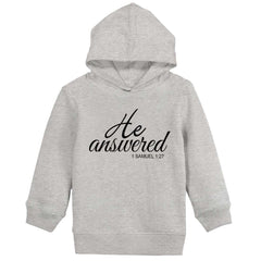 He Answered Toddler Pullover Hoodie-Direct To Garment Print-Brisco Baby