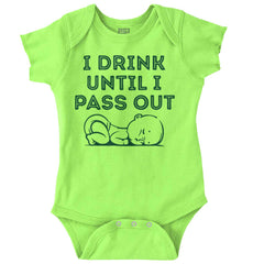 Until I Pass Out Romper Bodysuit-Direct To Garment Print-Brisco Baby