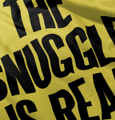 Snuggle Is Real Romper Bodysuit-Direct To Garment Print-Brisco Baby