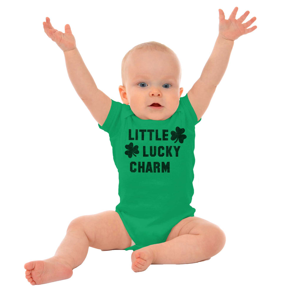 Little Lucky Charm Romper Bodysuit-Direct To Garment Print-Brisco Baby