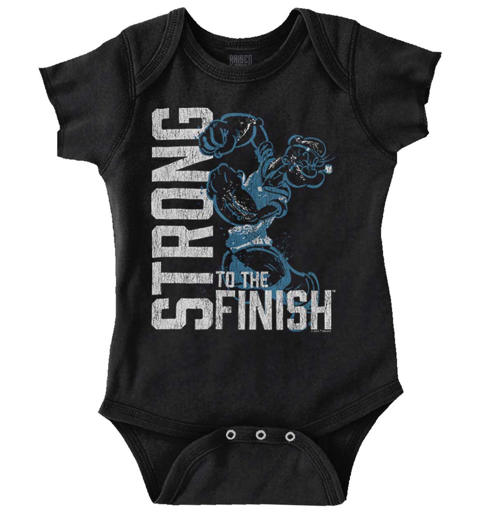 Popeye Muscles Romper Bodysuit-Direct To Garment Print-Brisco Baby