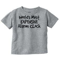 Alarm Clock Infant Toddler T Shirt-Direct To Garment Print-Brisco Baby