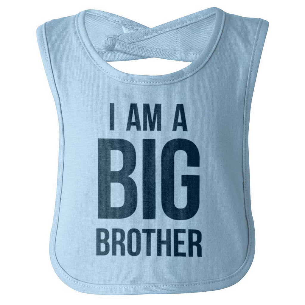 I Am A Big Brother Infant Baby Bib-Direct To Garment Print-Brisco Baby