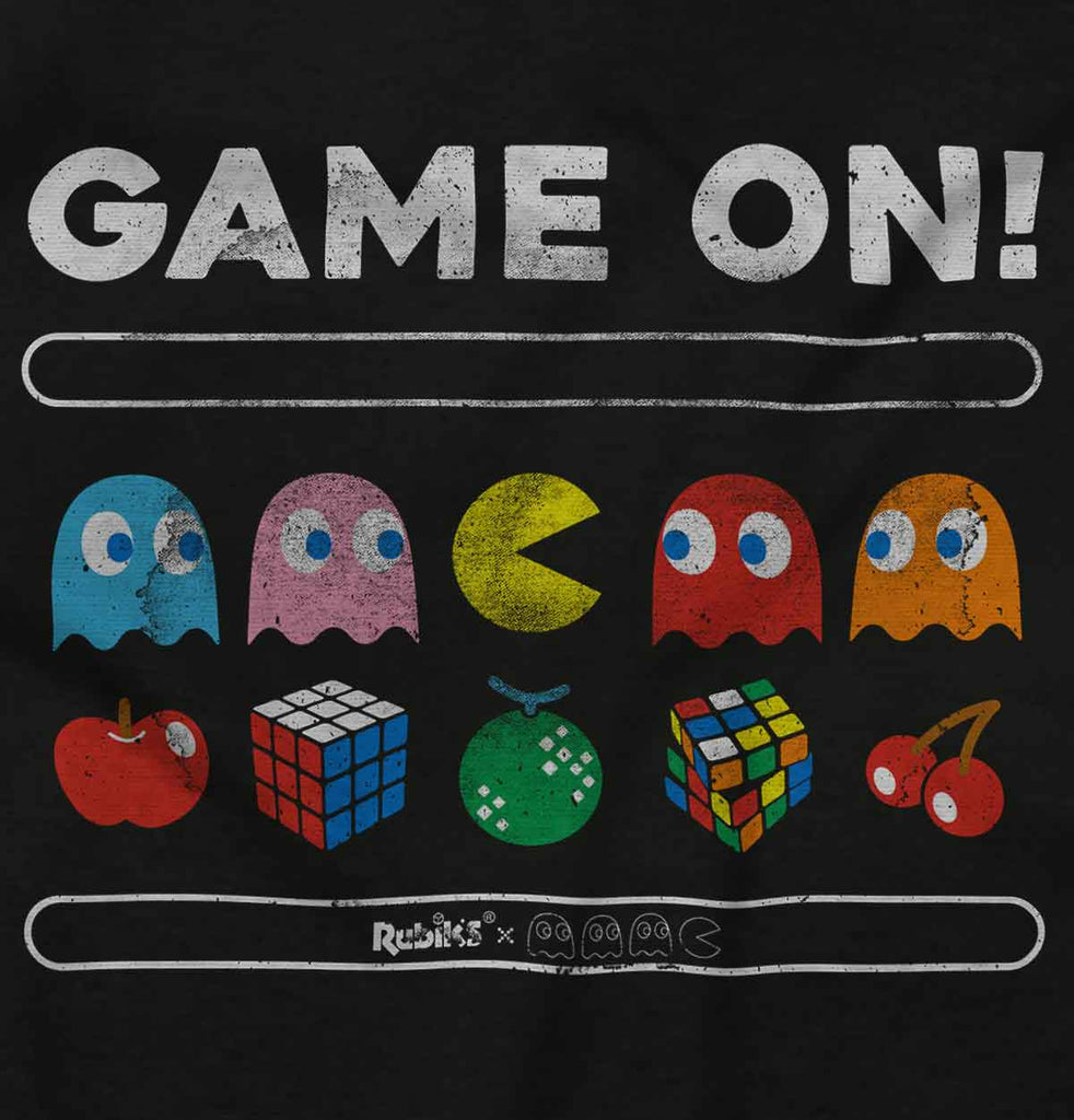 Game On Pac-Man Toddler Ruffle Bottom Tee-Direct To Garment Print-Brisco Baby