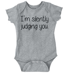 Silently Judging You Romper Bodysuit-Direct To Garment Print-Brisco Baby