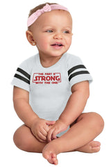 Fart Is Strong Football Romper Bodysuit-Direct To Garment Print-Brisco Baby