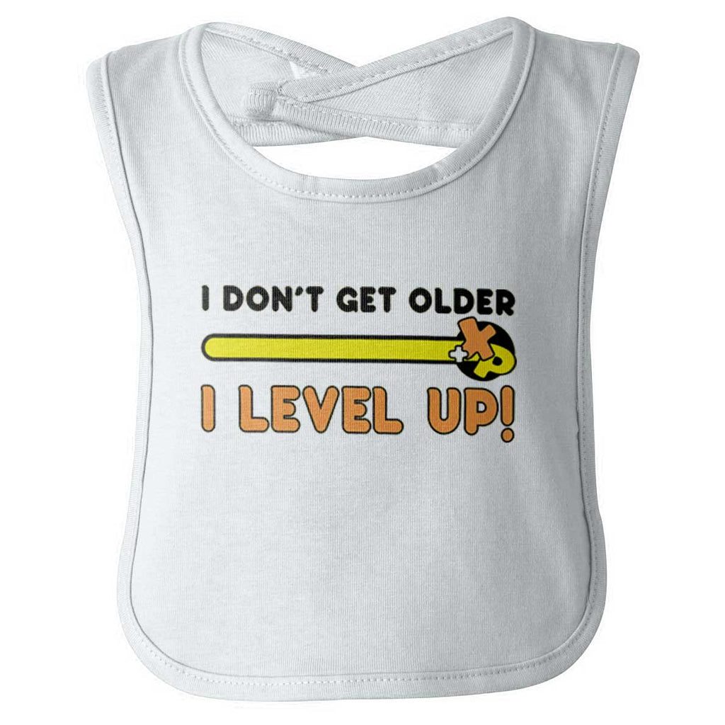 Older Level Up Infant Baby Bib-Direct To Garment Print-Brisco Baby