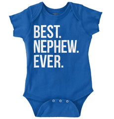 Best Nephew Ever Romper Bodysuit-Direct To Garment Print-Brisco Baby