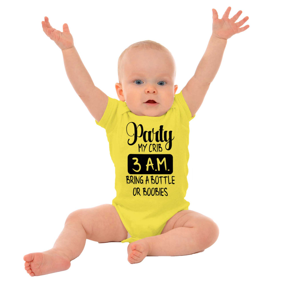 Party At My Crib Romper Bodysuit-Direct To Garment Print-Brisco Baby