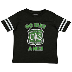 Go Take A Hike Toddler Football Jersey Tee-Direct To Garment Print-Brisco Baby