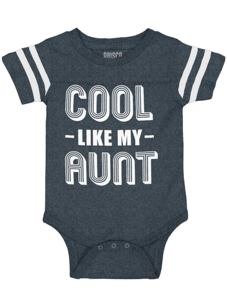 Aunt is Single Football Romper Bodysuit-Direct To Garment Print-Brisco Baby