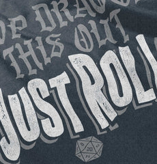 Dungeons Gamer Just Roll Nerd Football Romper Bodysuit-Direct To Garment Print-Brisco Baby