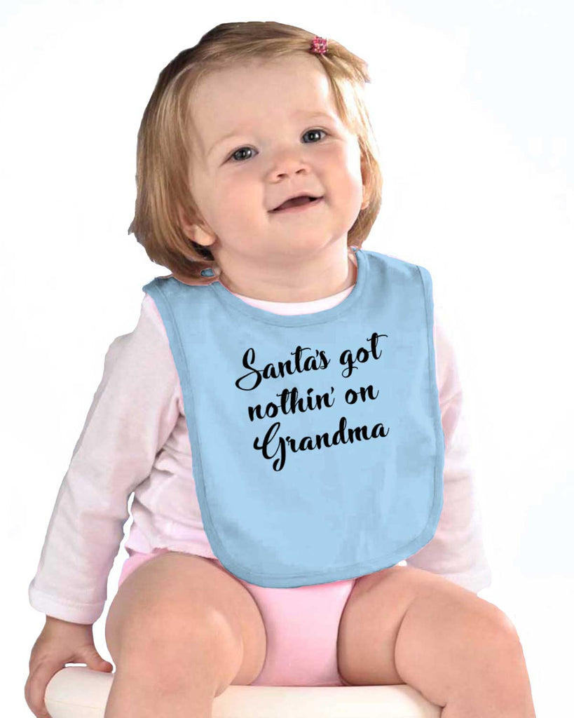 Nothin' On Grandma Infant Baby Bib-Direct To Garment Print-Brisco Baby
