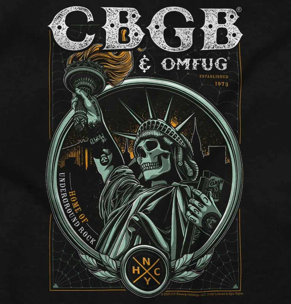 Statue of CBGB Infant Baby Bib-Direct To Garment Print-Brisco Baby