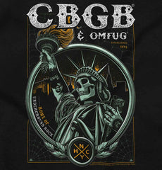 Statue of CBGB Infant Baby Bib-Direct To Garment Print-Brisco Baby