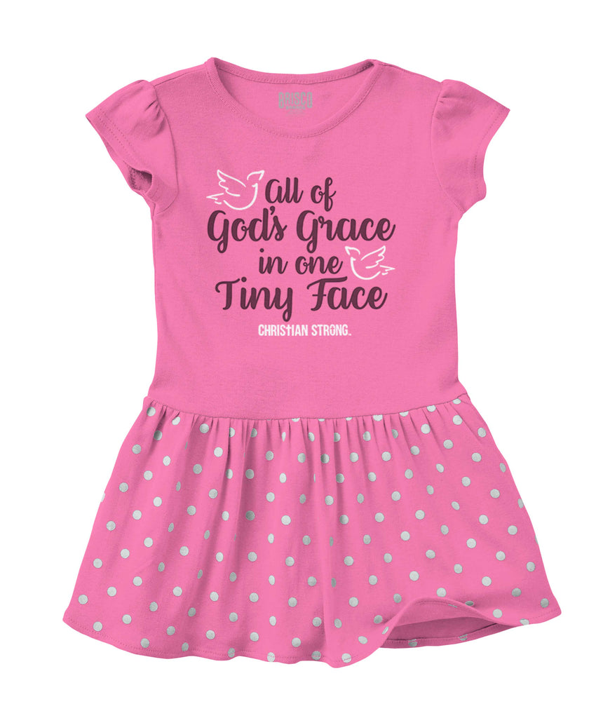 Gods Grace Tiny Face Baby Polka Dot Skirt Dress-Direct To Garment Print-Brisco Baby