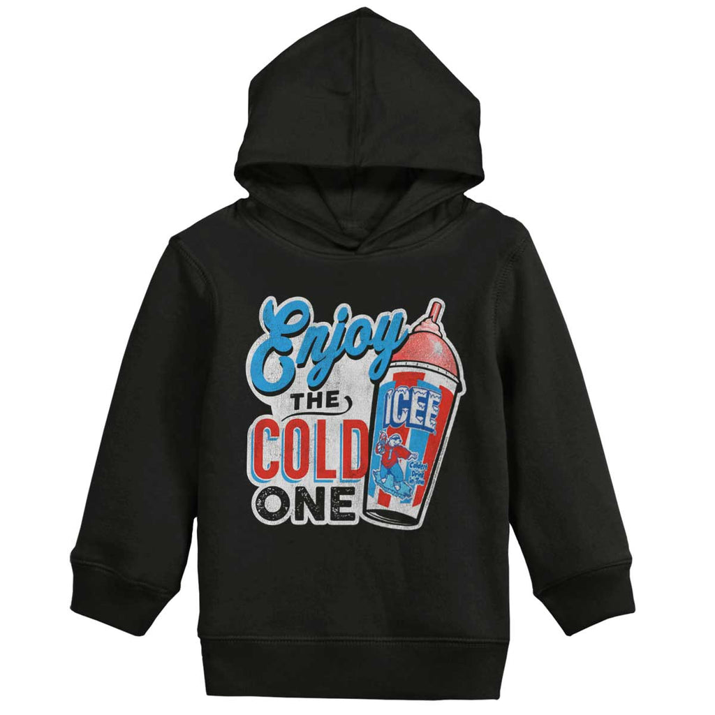 Enjoy The Cold One Toddler Pullover Hoodie-Direct To Garment Print-Brisco Baby