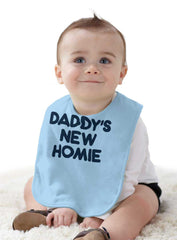 Daddy's New Homie Infant Baby Bib-Direct To Garment Print-Brisco Baby