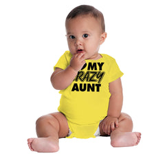 Crazy Aunt Romper Bodysuit-Direct To Garment Print-Brisco Baby
