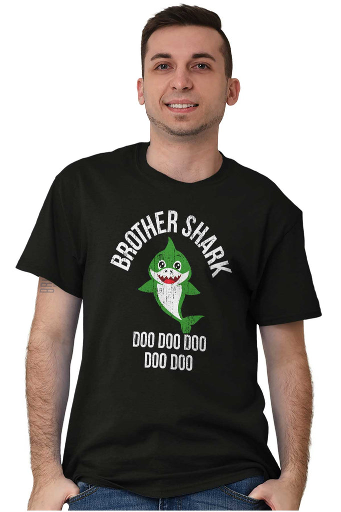 Cartoon Brother Shark T Shirt-Direct To Garment Print-Brisco Baby