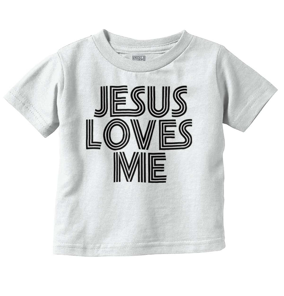 Christ Loves Me Infant Toddler T Shirt-Direct To Garment Print-Brisco Baby