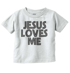 Christ Loves Me Infant Toddler T Shirt-Direct To Garment Print-Brisco Baby