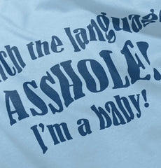 Watch The Language Infant Baby Bib-Direct To Garment Print-Brisco Baby