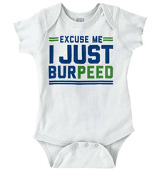 Just Burpeed Romper Bodysuit-Direct To Garment Print-Brisco Baby