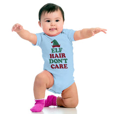 Elf Hair Don't Care Romper Bodysuit-Direct To Garment Print-Brisco Baby