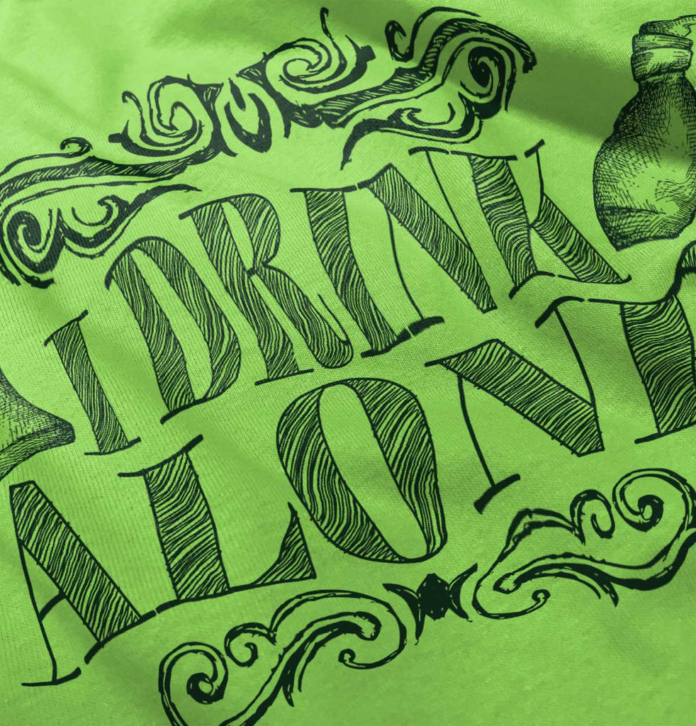 I Drink Alone Romper Bodysuit-Direct To Garment Print-Brisco Baby