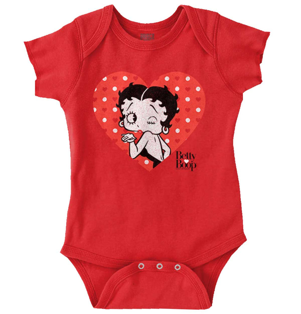 Blowing Kisses Romper Bodysuit-Direct To Garment Print-Brisco Baby
